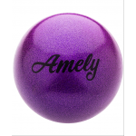 Мяч для художественной гимнастики Amely AGB-102, 19 см, с блестками